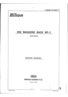 Nikon MF 1 manual. Camera Instructions.